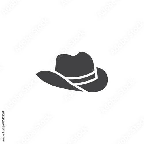 cowboy hat icon Vector logo outline