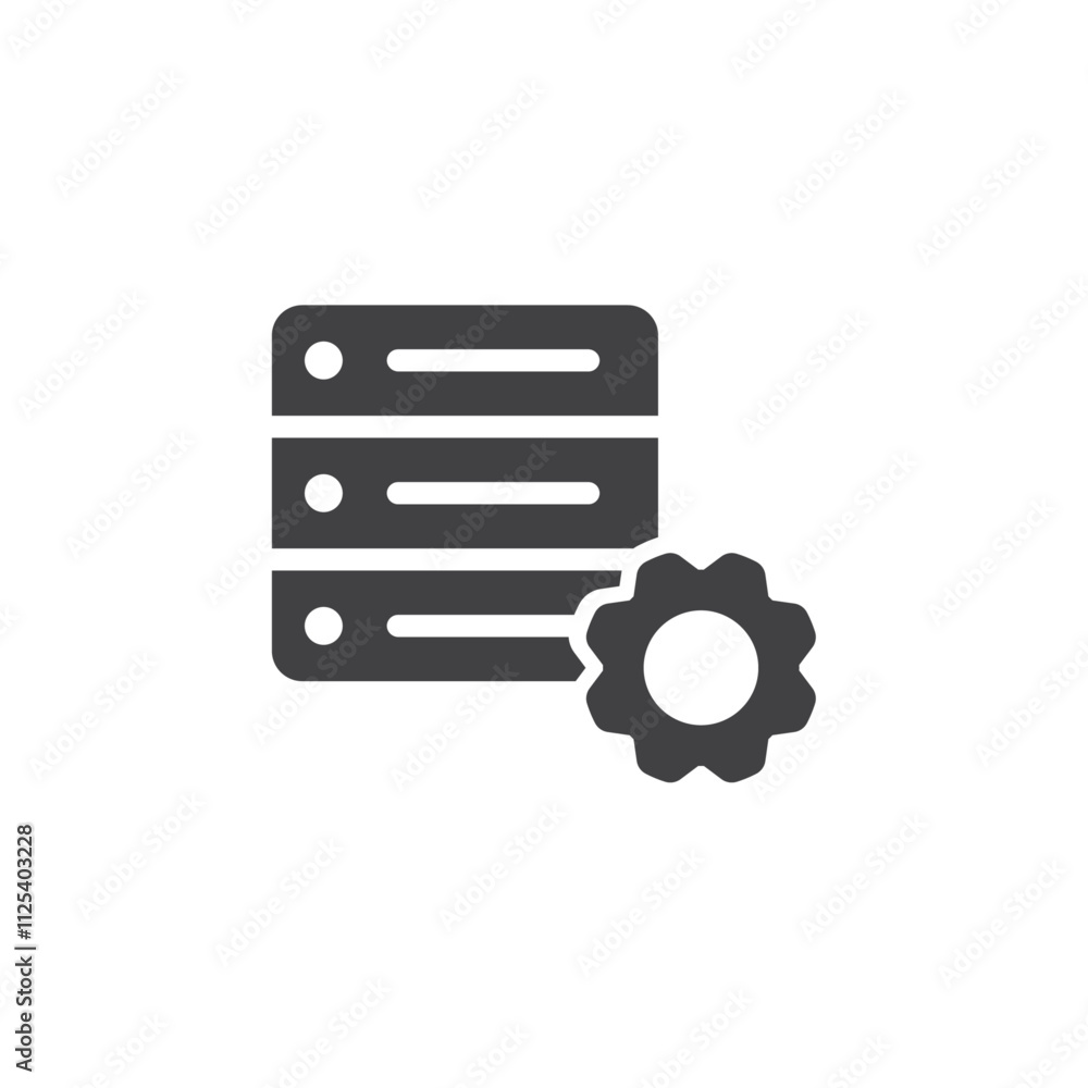 Data center configuration Vector logo outline Data center configuration Vector logo outline