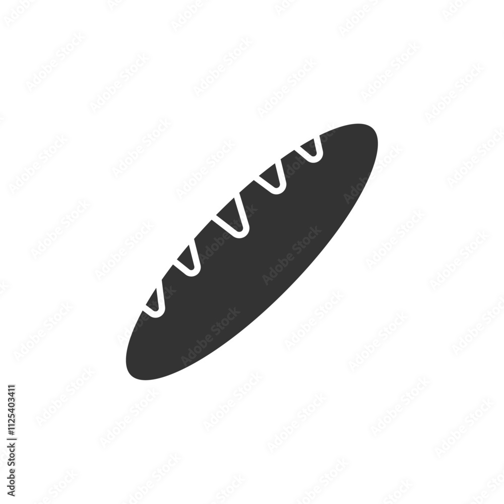 French baguette icon Vector logo outline French baguette icon Vector logo outline