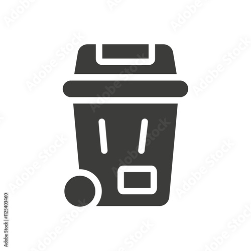 Garbage icon Vector logo outline