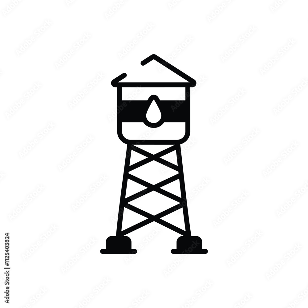 Water Tower vector icon Water Tower vector icon