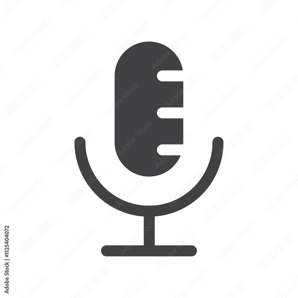 Microphone icon Vector logo outline Microphone icon Vector logo outline