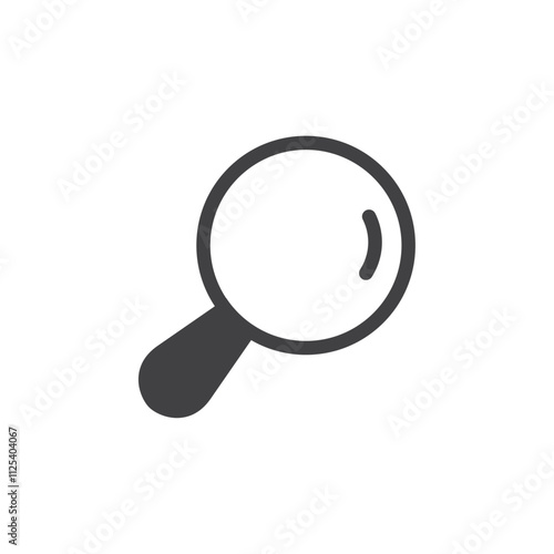magnifying glass icon Vector logo outline