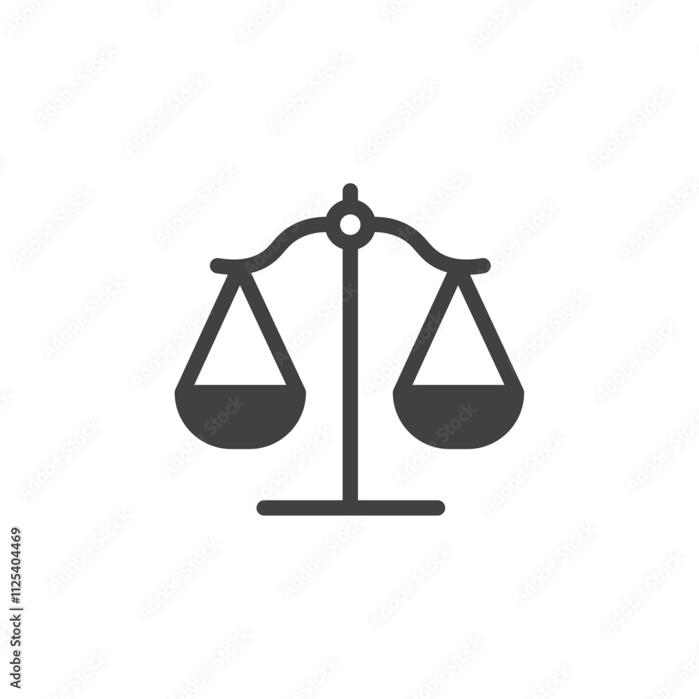 Scales icon Vector logo outline Scales icon Vector logo outline