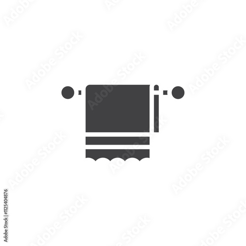 Towel icon Vector logo outline