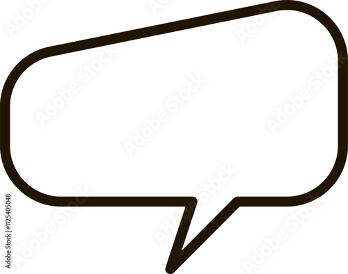 Empty speech bubble with a blank space inside, inviting viewers to imagine conversations, discussions, and the expression of thoughts and ideas