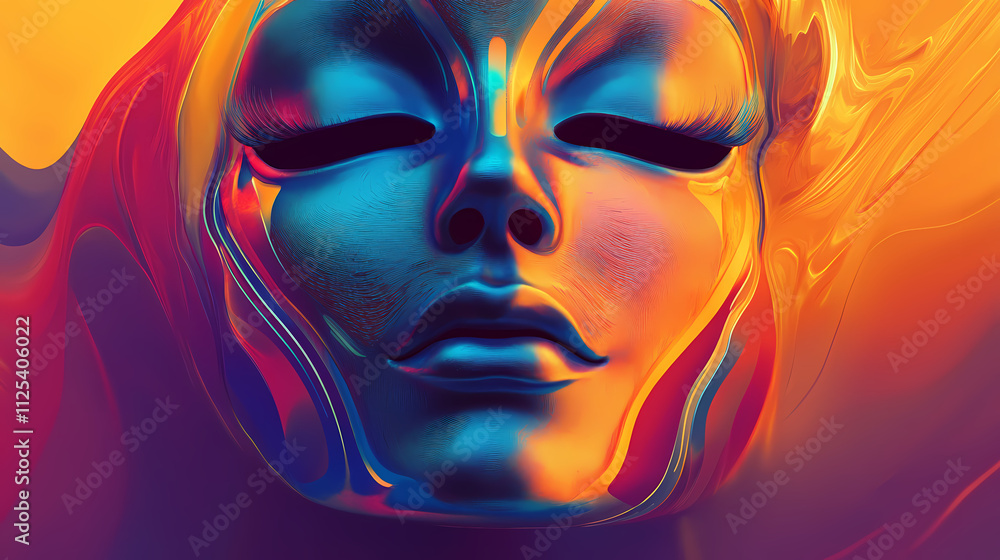 Carnival mask background, generative ai. Carnival. Illustration Carnival mask background, generative ai. Carnival. Illustration