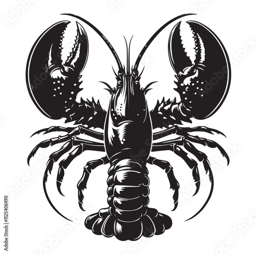 Lobster Silhouette vector illustration