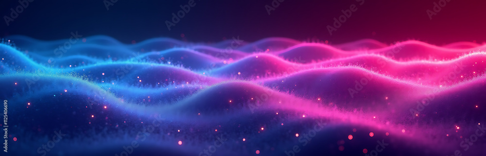 Fototapeta premium A vibrant neon wave serves as a bold background that can add energy and excitement to various visual displays._00001_