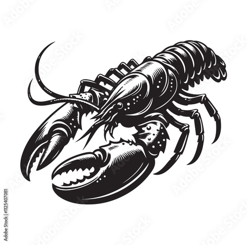 Lobster Silhouette vector illustration