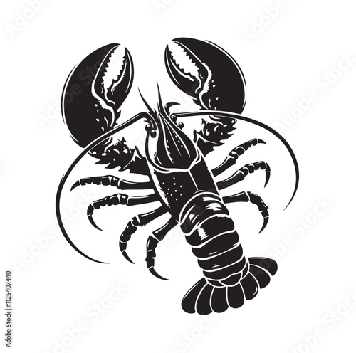 Lobster Silhouette vector illustration