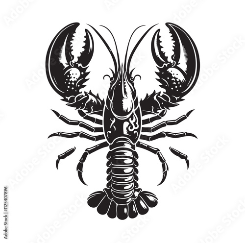 Lobster Silhouette vector illustration