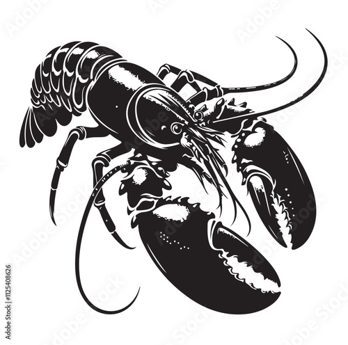 Lobster Silhouette vector illustration