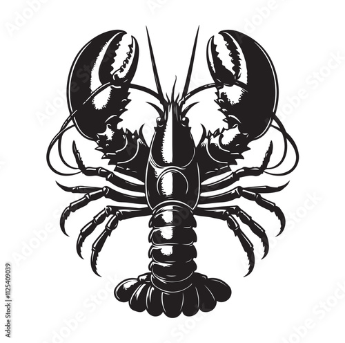 Lobster Silhouette vector illustration