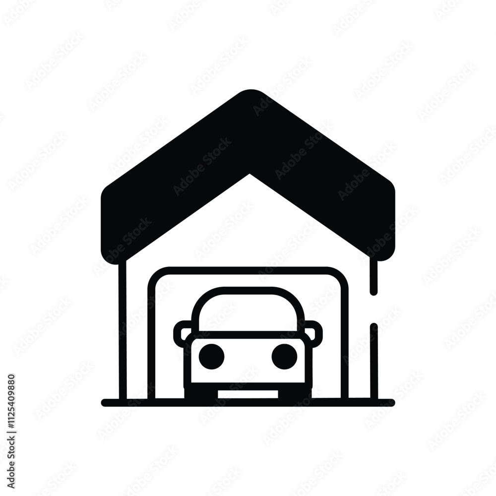 Garage vector icon Garage vector icon