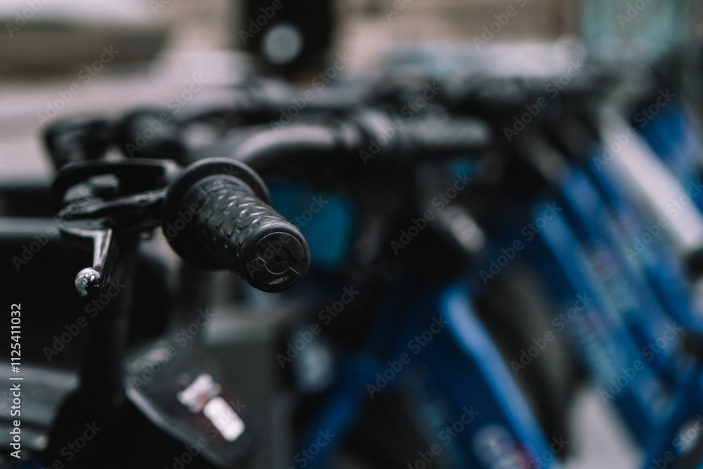 Fototapeta premium City Bike Sharing System, an Innovative Urban Mobility Solution