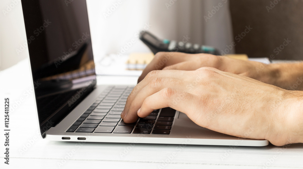 man doing online shopping with credit card on laptop man doing online shopping with credit card on laptop