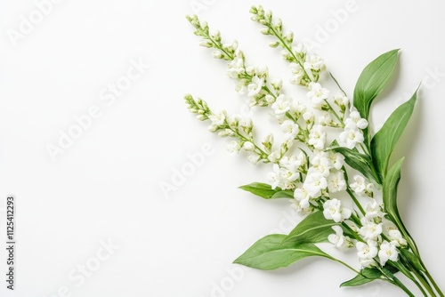 Joyful Mothers Day Arrangement. Floral Design on Bright White Surface. Captured in Studio.