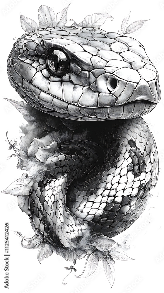 Obraz premium Artistic snake illustration bold graphic concept high resolution hd wallpaper