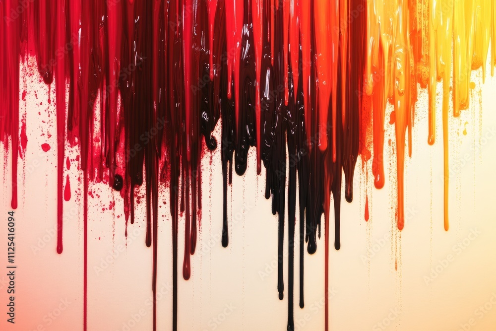 Vibrant Dripping Colors. Stunning Illustration of Paint Drips on Abstract Background Vibrant Dripping Colors. Stunning Illustration of Paint Drips on Abstract Background