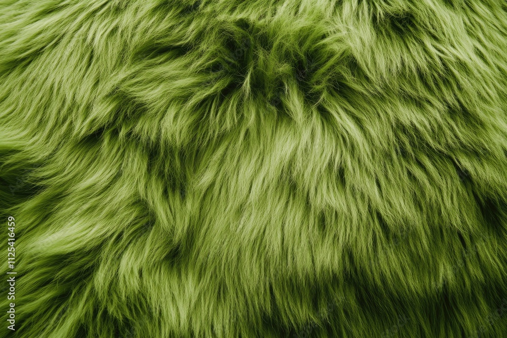 Lush Green Fur Texture. Soft, Kitsch Fabric Ideal for Cozy Decor and Fashion Closeups Lush Green Fur Texture. Soft, Kitsch Fabric Ideal for Cozy Decor and Fashion Closeups
