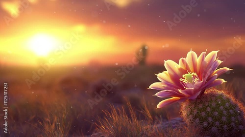 flower in the sunset