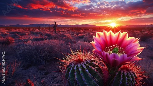 sunset in the desert