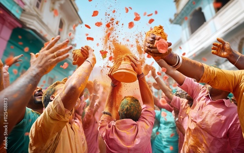 Vibrant Holi Celebration: A Festival of Colors and Joy photo