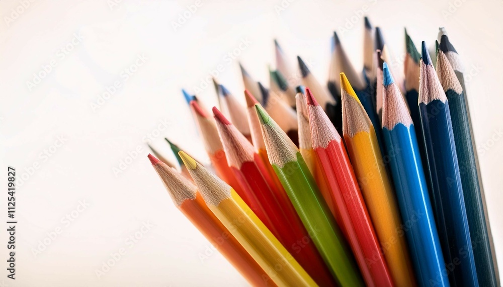 color pencils on white background color pencils on white background