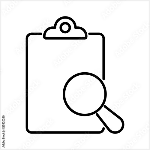 Clip board icon. Clipboard checklist. Quality Control stroke. Web icon. Vector stock illustration