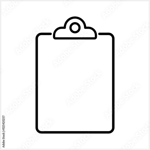 Clip board icon. Clipboard checklist. Quality Control stroke. Web icon. Vector stock illustration