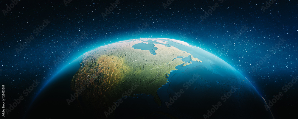 Obraz premium Planet Earth - America map