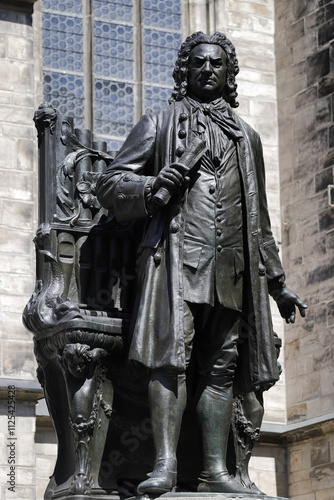 Leipzig, neues Bach-Denkmal an der Thomaskirche