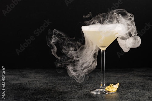 Cocktail with Billowing Smoke