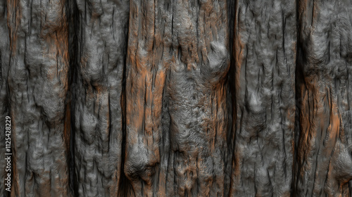 Wooden wall with a lot of cracks and splinters. The wood is old and worn, giving the impression of a rustic, aged appearance