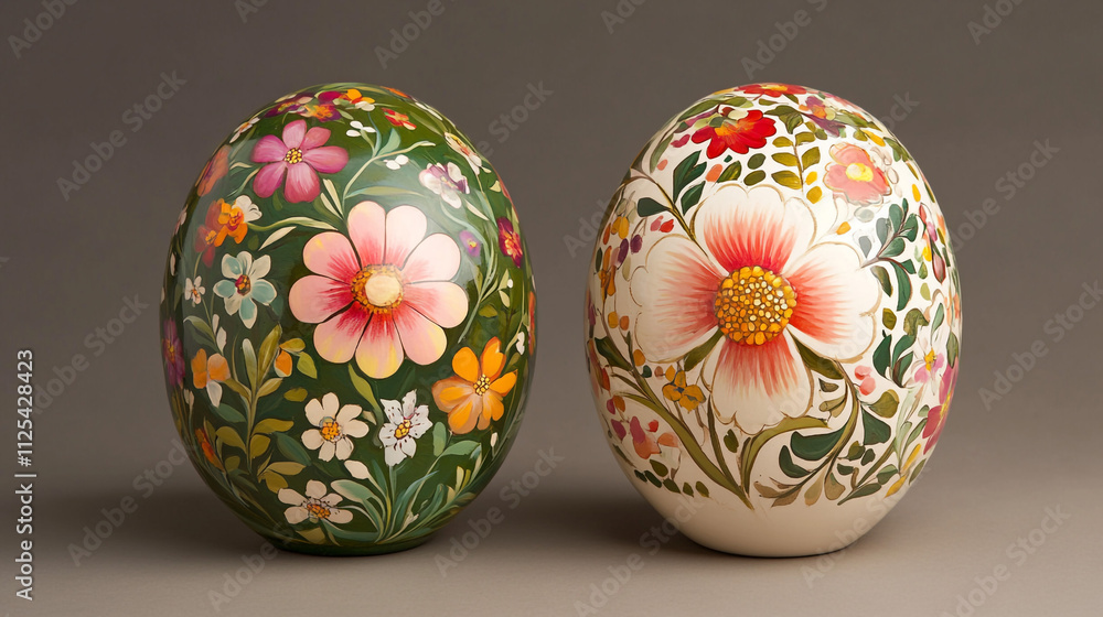 Hand painted Floral Eggs Spring Decor Easter Eggs Decorative Eggs Vintage Flowers Bot Hand painted Floral Eggs Spring Decor Easter Eggs Decorative Eggs Vintage Flowers Bot