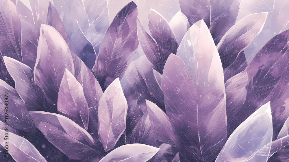 Muted lavender frost with a crystalline design. Frosted. Illustration Muted lavender frost with a crystalline design. Frosted. Illustration