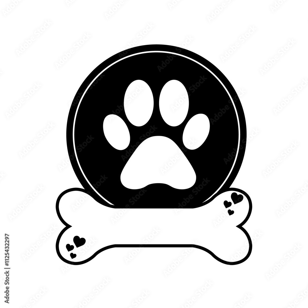 Dog paw print set Paw icon collection on white background Vector illustration Dog paw print set Paw icon collection on white background Vector illustration