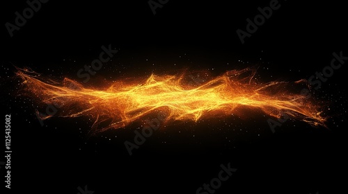 Abstract fire texture motion background. Yellow red and orange fire flames glowing fiery burning isolated on black background. 