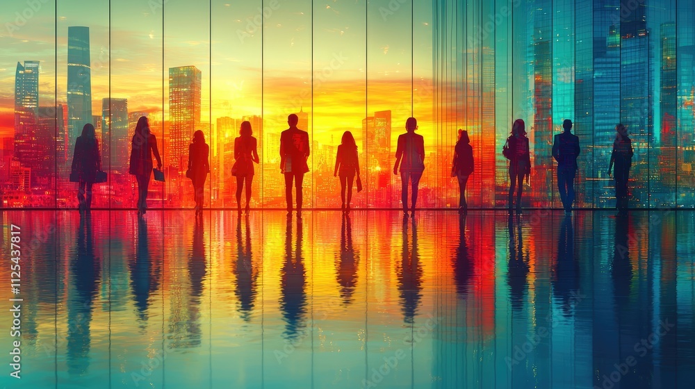 Business Network Concept: Group of Businessperson, Teamwork, Human Resources Business Network Concept: Group of Businessperson, Teamwork, Human Resources
