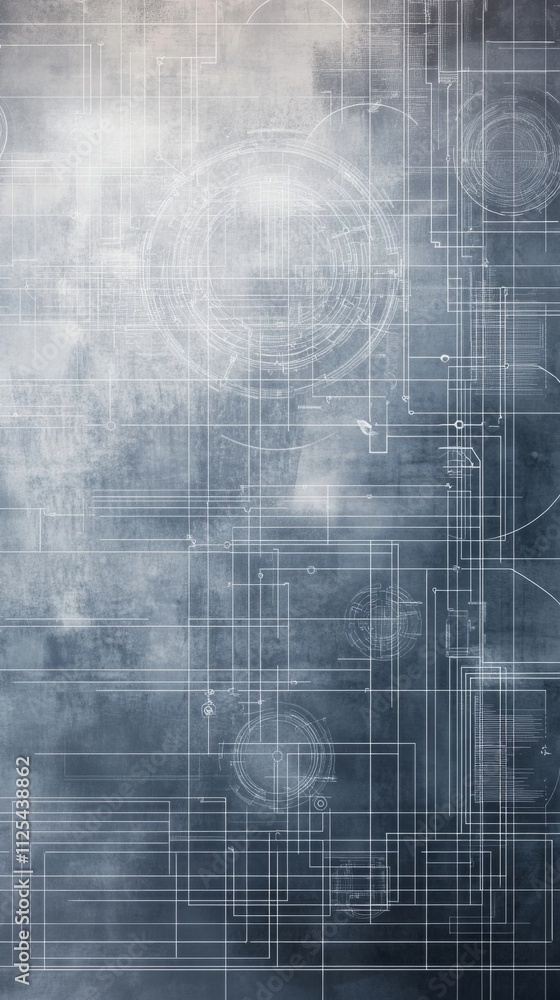 Fototapeta premium Abstract Technology Design with Geometric Shapes
