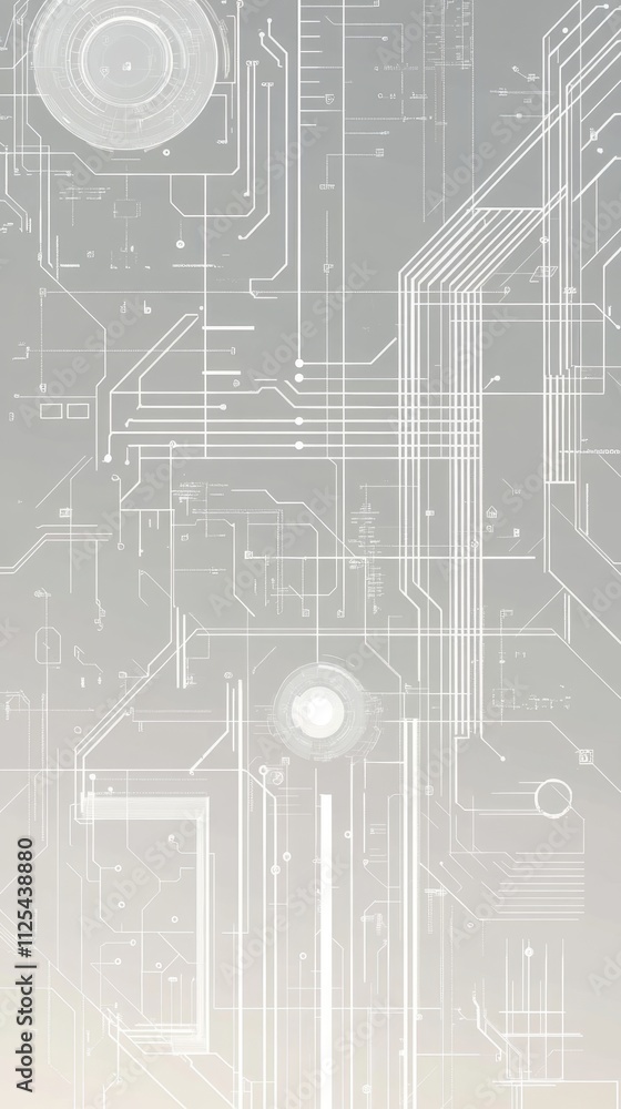 Fototapeta premium Abstract Circuit Design - Futuristic Technology Art