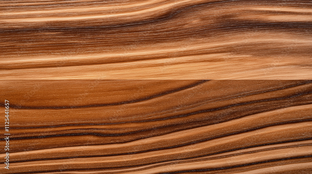 Fototapeta premium Beautiful natural wood grain pattern showcasing rich brown tones and contrasting lines suitable for various design projects