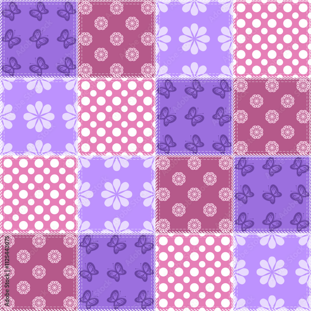 patchwork background with different patterns print for textile, paper, objects, seamless artistic decor handmade illustration vector patchwork background with different patterns print for textile, paper, objects, seamless artistic decor handmade illustration vector