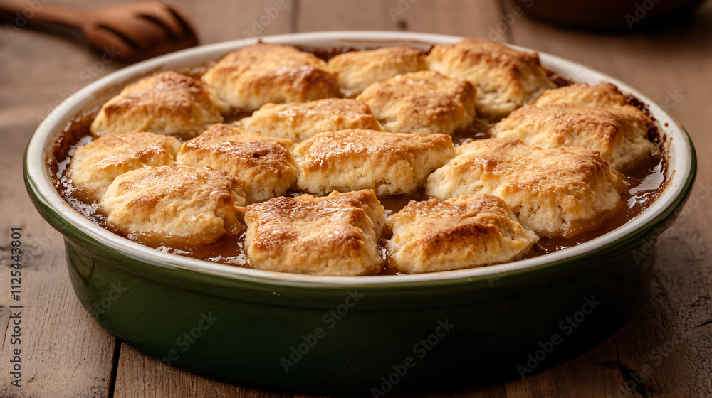 Plum cobbler with cinnamon biscuit topping. Plum cobbler with cinnamon biscuit topping.