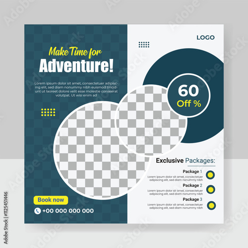 Premium Travel business social media post design template