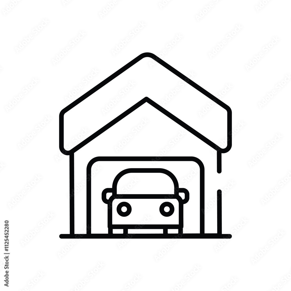 Garage vector icon Garage vector icon