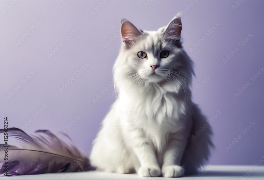 british kitten against simple background with space for text british kitten against simple background with space for text