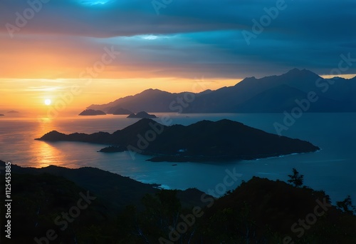 sunset over the sea