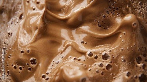 Liquid Chocolate Mousse. Color of the Year 2025 is Mocha Mousse